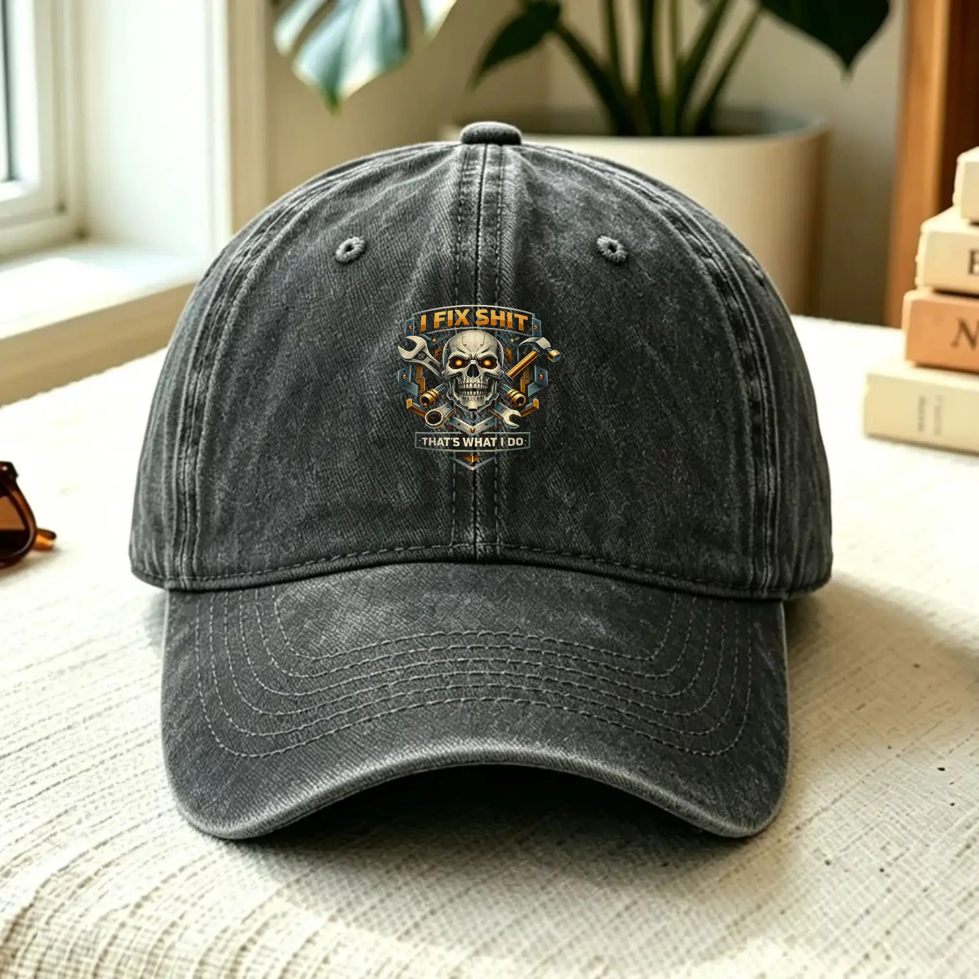 Washed Baseball Cap I Fix Shit That What I Do Spring Hip Hop Hats For Couple Women  Casual Hunting Camping Sun Baseball Caps