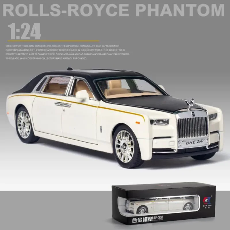 

1:24 Alloy DieCast Rolls-Royce Phantom Model Toy Car Simulation Pull Back Collection Toys Vehicle For Gift Fashionable Ornaments
