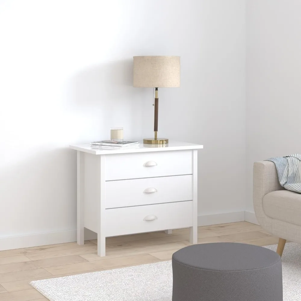 Baú Venture Horizon 3 gavetas Nouvelle branco