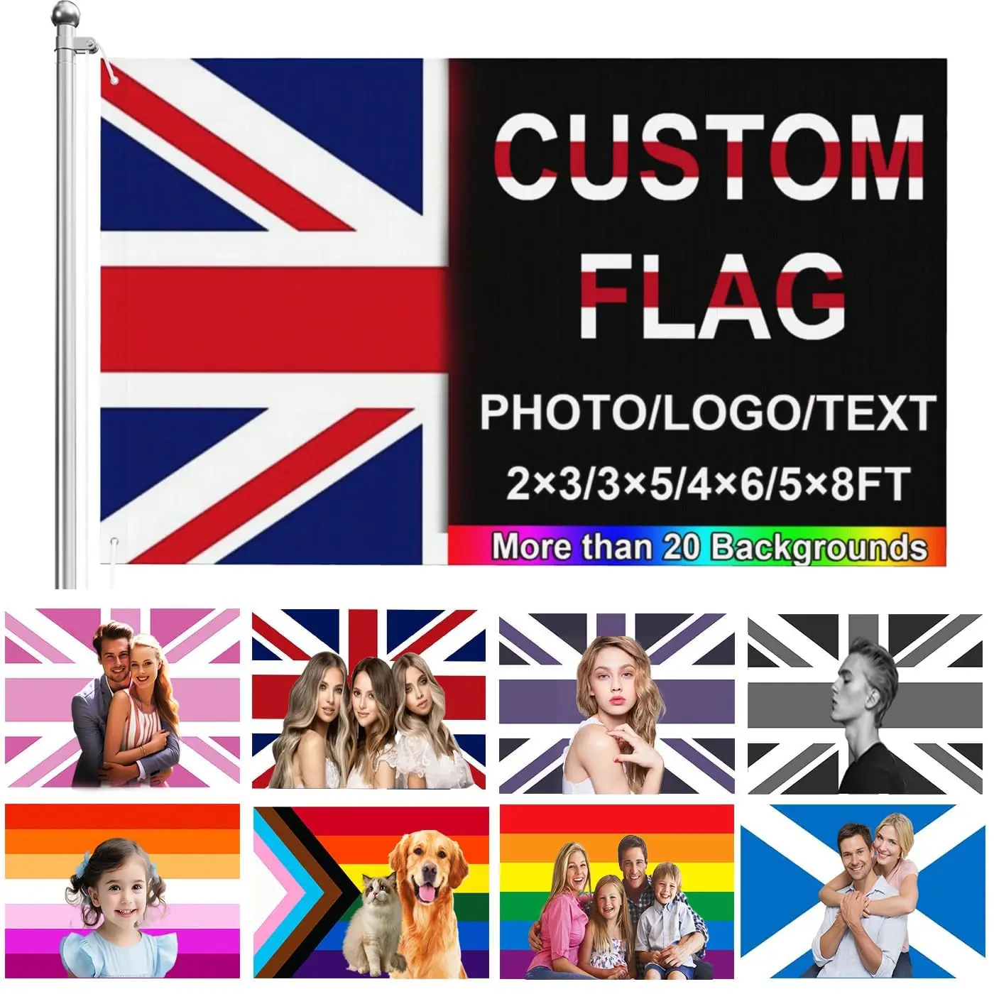

Custom Flag Support All Design 2x3ft/3x5ft/4x6ft/5x8ft Wholesale Price Buy More Save More