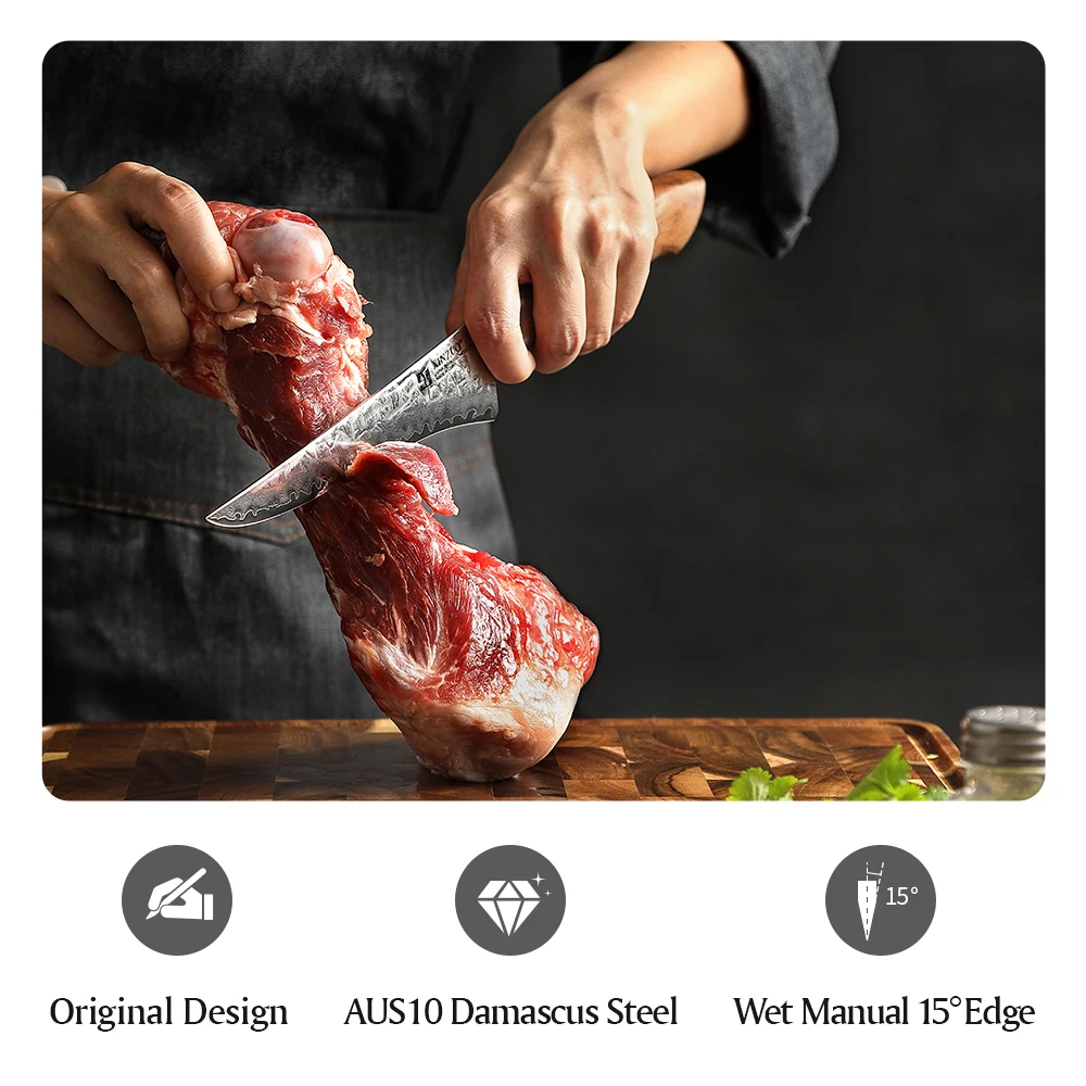 XINZUO 6 Inches Boning Kitchen Knife Super Original 67-layer AUS10 Damascus Steel Bone Meat Fruit Vegetables Fish Chef Knife