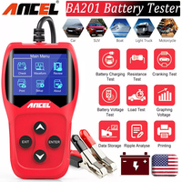ANCEL BA201 Car Battery Tester Analyzer Cranking Charging Test 12V CCA100~2000 oltage Loading Quick Cranking Charging Auto Tool