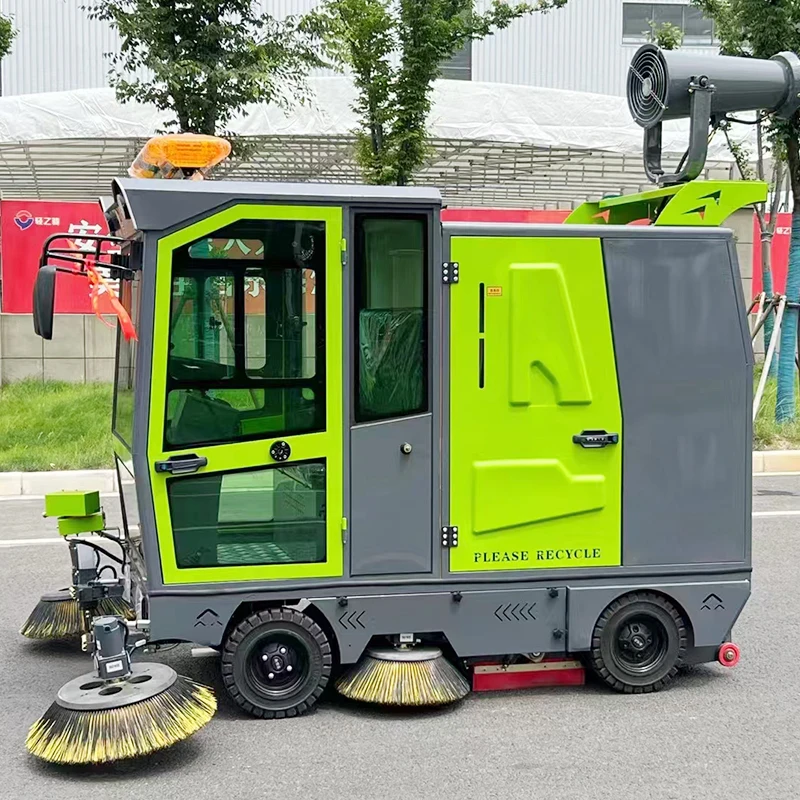 4‑Wheel Fully Enclosed Road Sweeper Electric Industrial Cleaner For Public Street Pavement Sand And Garbage Sweeping