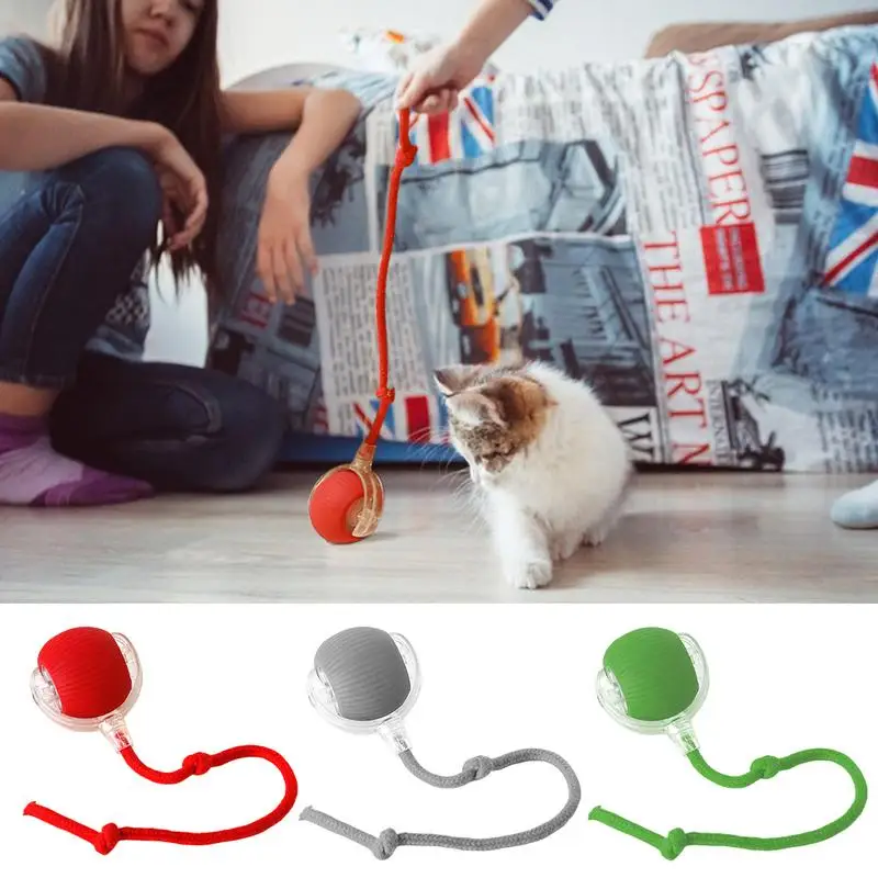 

Rechargeable Smart Pet Interactive Automatic Rolling Ball Toy Electric Cat Toy Ball Cat Puzzle Toy Teaser Toys Pet Accessories