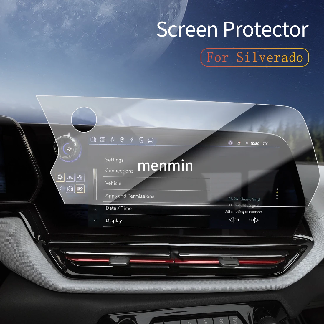 

Car Stickers Dash Carplay Mirror Screen Protector Display Tempered Glass Protective Vehicle For 24 Chevrolet Silverado