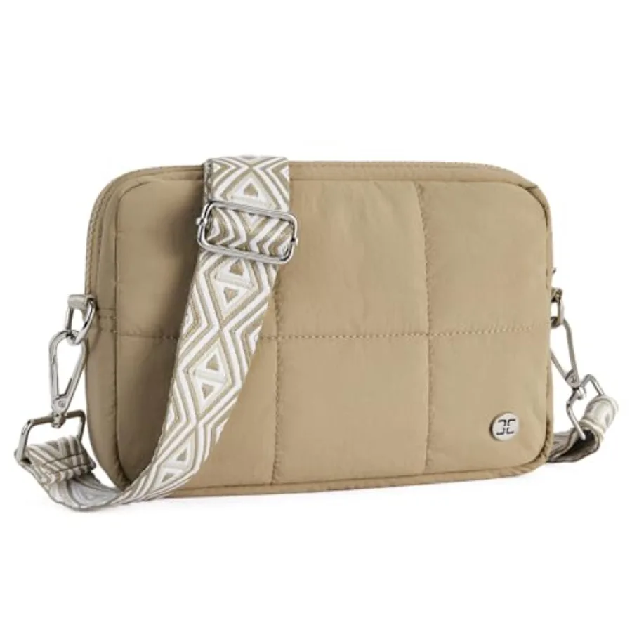 

Telena Crossbody Bags for Women Cross Body Purse with Guitar Strap Lightweight Puffer Shoulder Bag for Travel