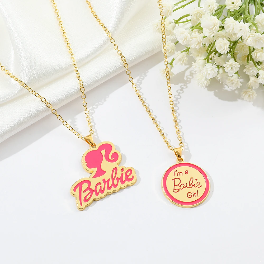 I'm A Barbie Girl Pendant Necklace for Women Girls Fashion Trendy Accessories Gifts for Fans