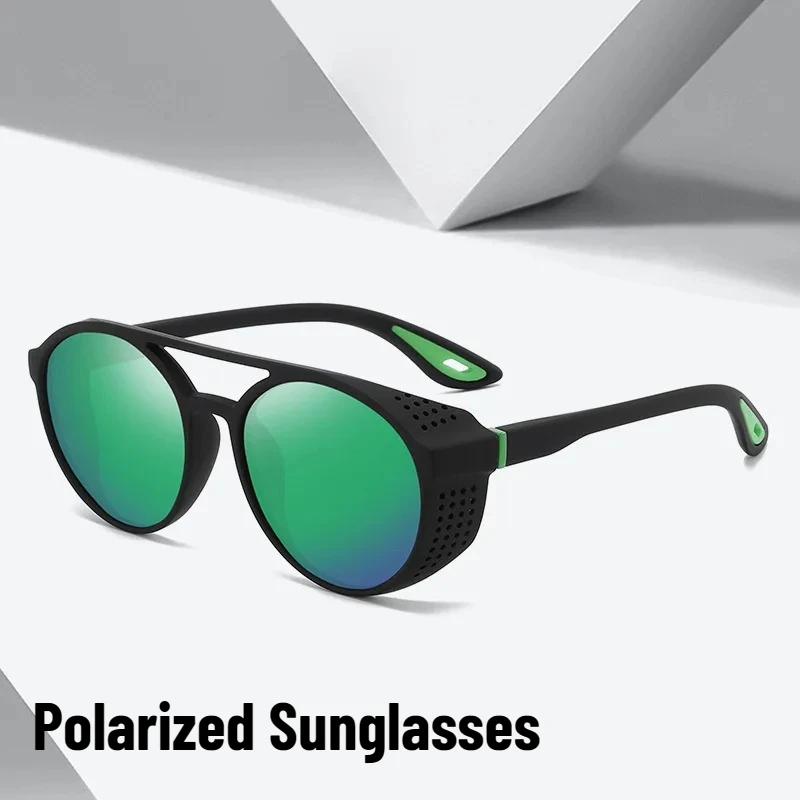 

New Round Frame Trend Sports Polarized Sunglasses Fashionable Personalized Design Luxury Sunglasses Outdoor Windproof Glasses