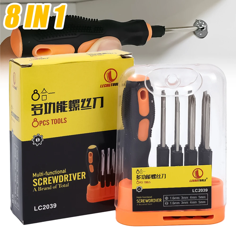 Universal 8 In 1 Screwdriver Set Multifunctional Precision Screw Driver Kit Sltted Phillips Bits Home Phone PC Repair Hand Tools