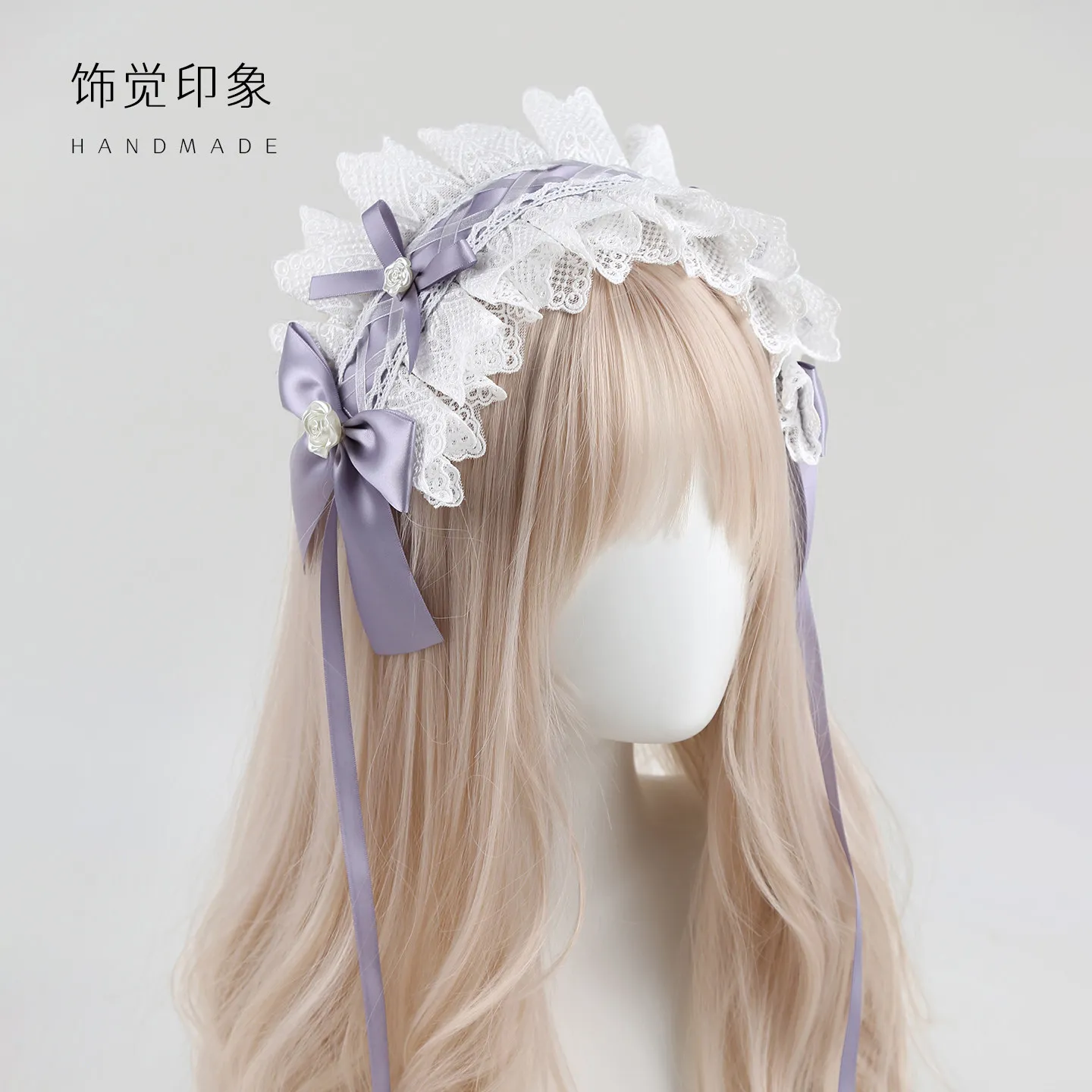 Original Handmade Japanese Lolita Lace Headwear Doll Feeling Sweet Kc Headband Hair Accessories Lolita