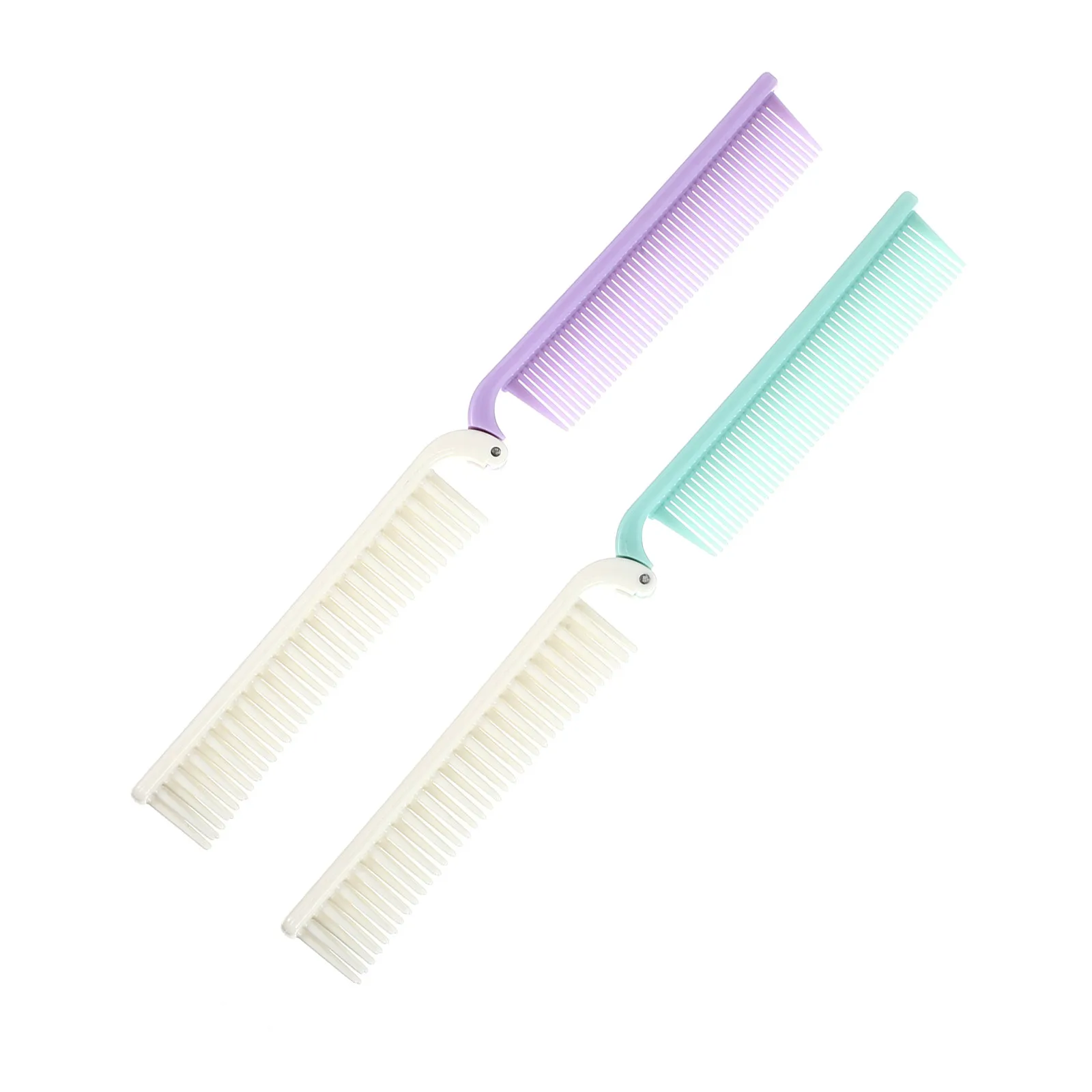 

2 шт. Компактные складные расчески для волос, портативные, антистатические, с частыми зубьями, для путешествий, укладки волос, ежедневного использования, синие, розовые