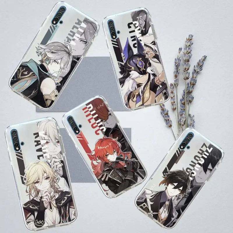 Genshin Impact Kaveh Baizhu Kirara Phone Case for Huawei honor P mate Y 30 40 20 50 8 70 10 9 a i x c pro lite prime smart