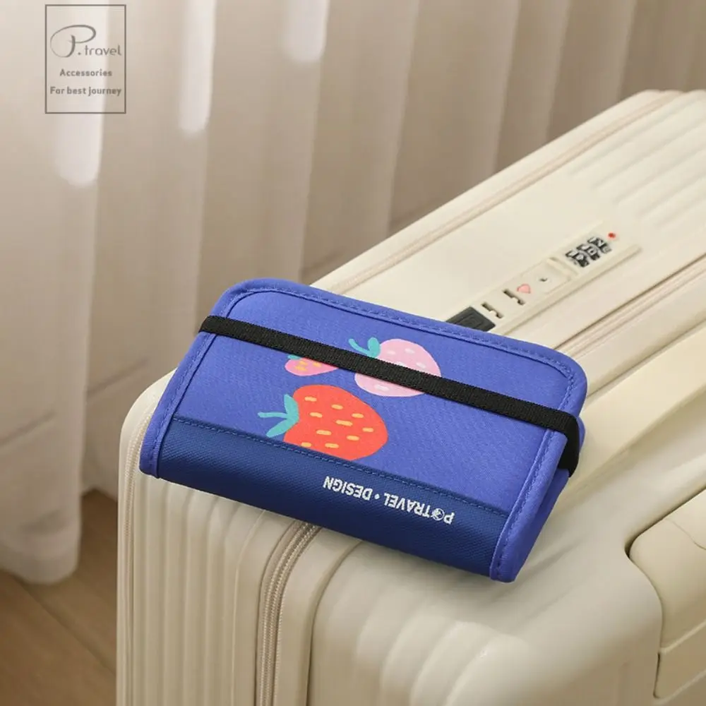 

Portable Card Holder Nylon Passport Bag Purse Passport Cover Travel Wallet Crossbody Bag Airplane Check-in Storage Card Bag Men