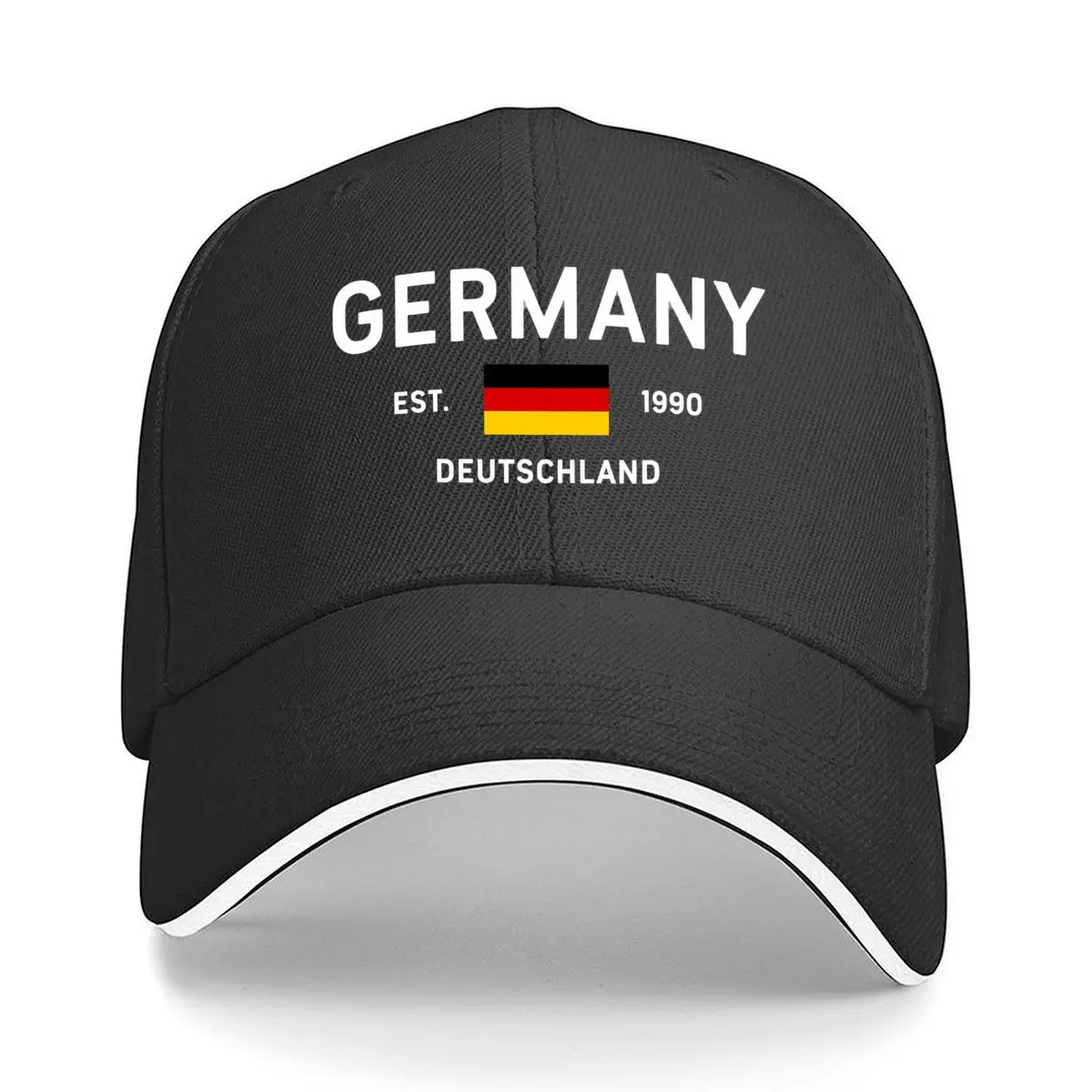 Germany Flag Est 1990 Deutschland Design Sandwich Baseball Cap Outdoor Workouts Sun Hat