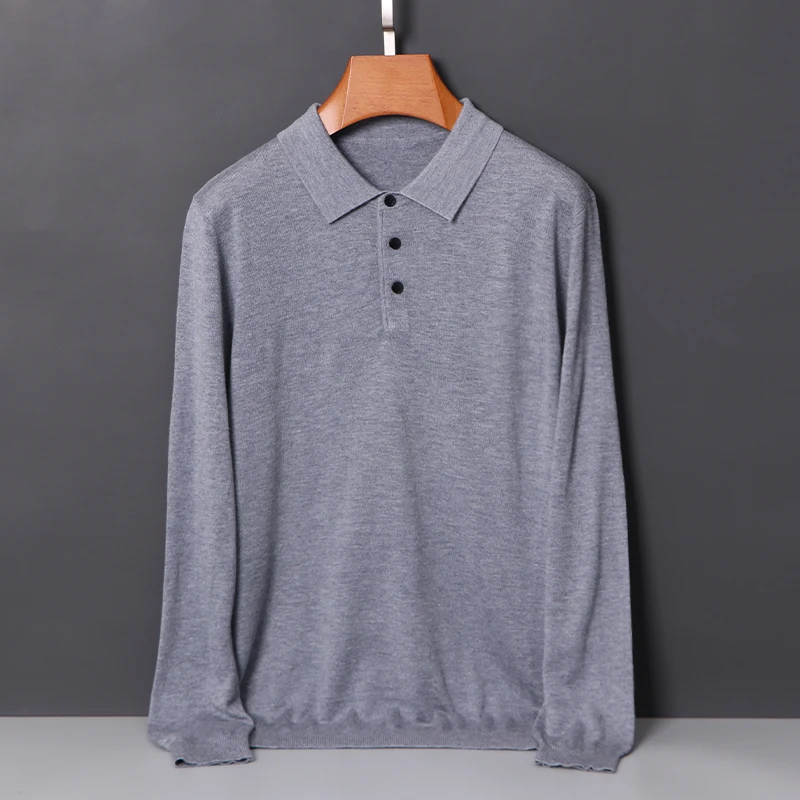 

Faionable Urban Men's Knitted Wool Sweater Overhead Long Sve Versatile Autumn 2025 New Sle Collar All-Match Woole...