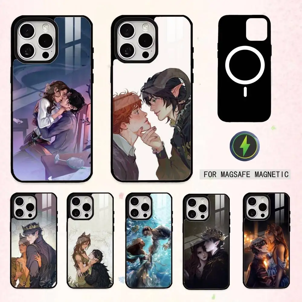 

T-The C-Cruel Prince Jude and Cardan For iPhone17,16,15,14,13,12,11 Plus,Pro Max Magnetic For Magsafe Wireless Charging