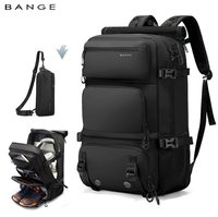 BANGE Men's large-capacity multi-function bag men's shoulder bag Men Backpack 15.6 Inch Laptop Backpacks USB Charging Backpack