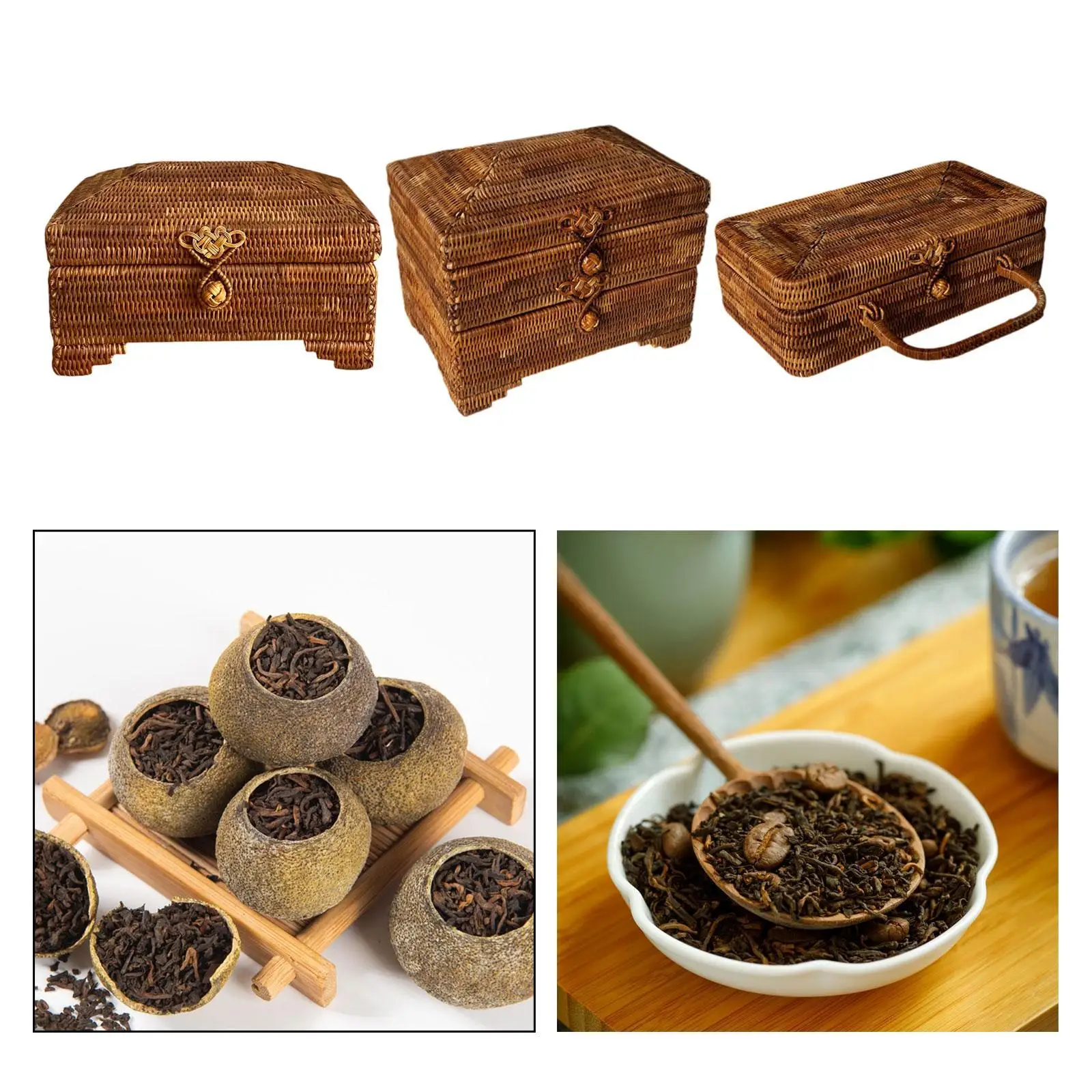 

Rattan Woven Storage Basket Storage Container for Bedroom Closet Shelf