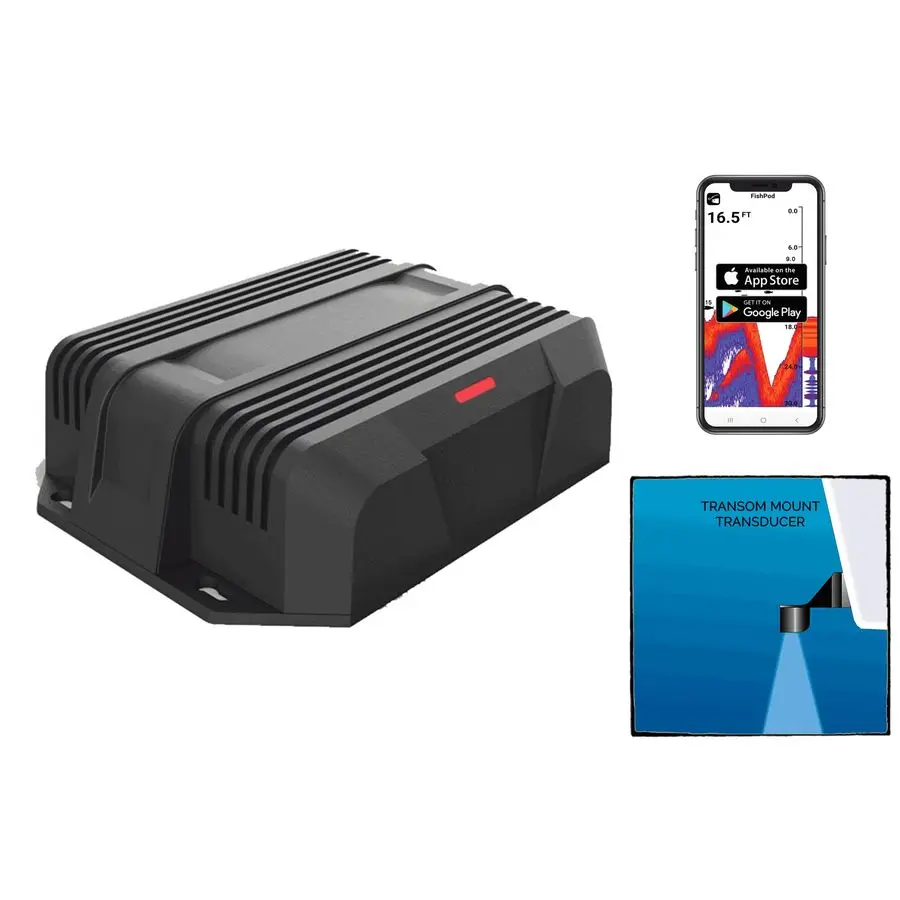 FISHPOD 10BX Boat Mount Bluetooth Fish Finder with AI Technology