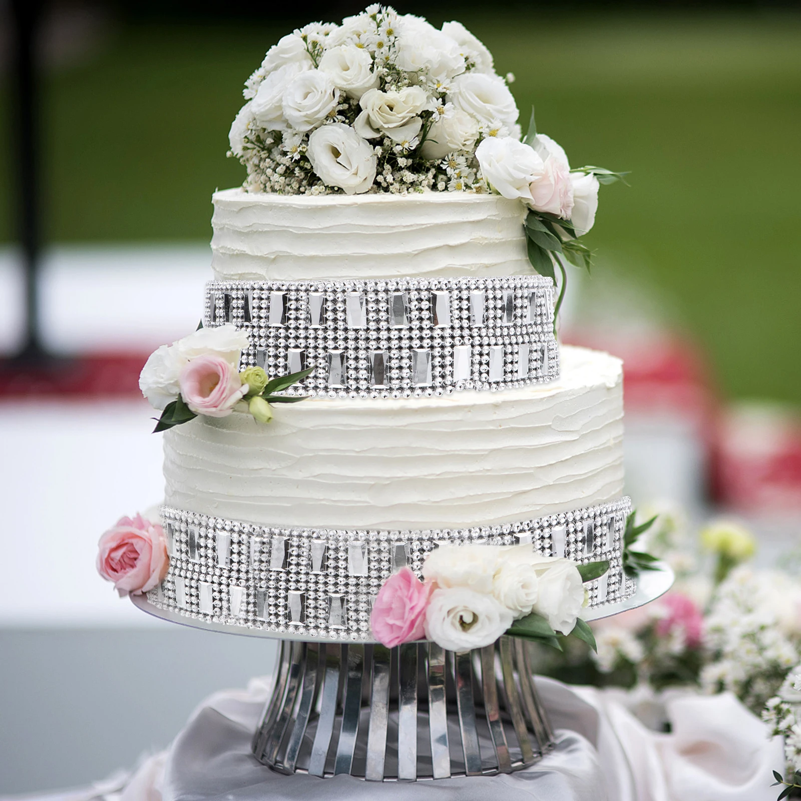 

1 Roll Rhinestone Ribbon 10 Yards Long DIY Craft Supplies Decorative Wedding Party Accessories Diamond Ribbon Fake Rhinestones