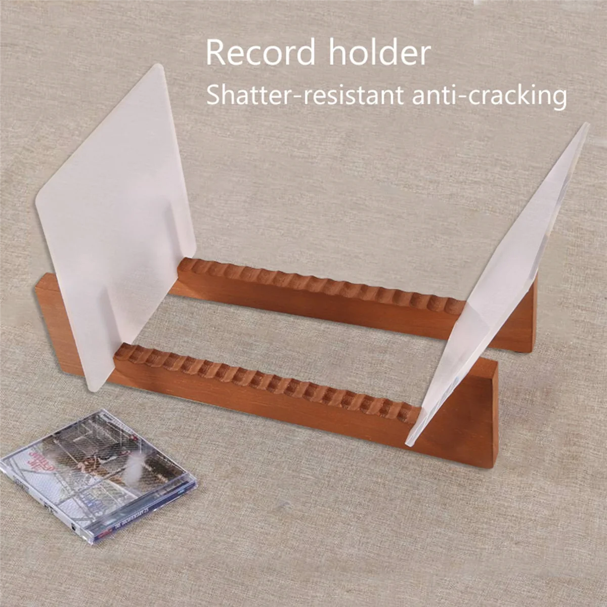 Vinyl Record Storage Holder - Acrylic Ends - Display Your and in This Modern Portable Rack Unit