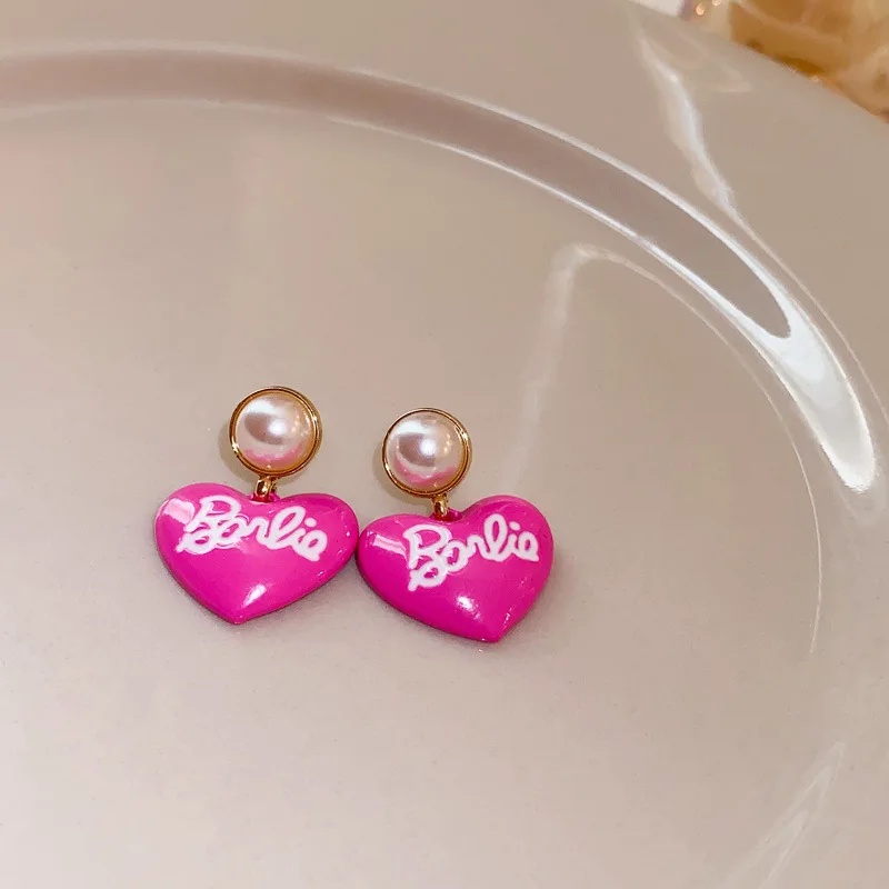 2024 Fashion Barbie Studs Love Letters Sweet Cool Style Lady Personality Studs Design Sense Jewelry Party Accessories Girl Gift