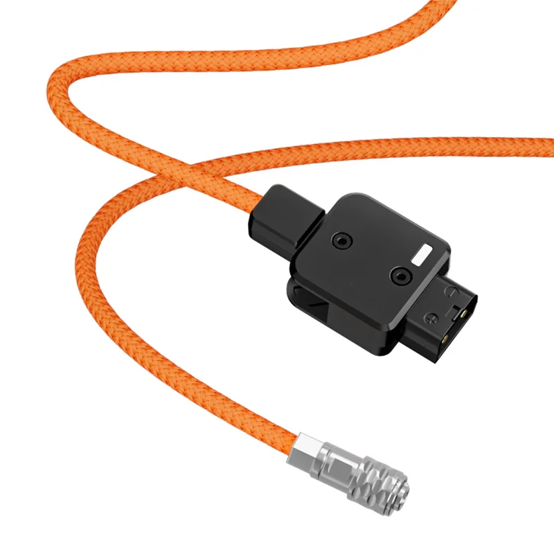FFYY-DT-BMD كابل طاقة D-Tap إلى 2-Pin BMPCC 60 سم 180 °   سلك مضفر قابل للدوران لكاميرا Blackmagic Pocket Cinema 4K 6K