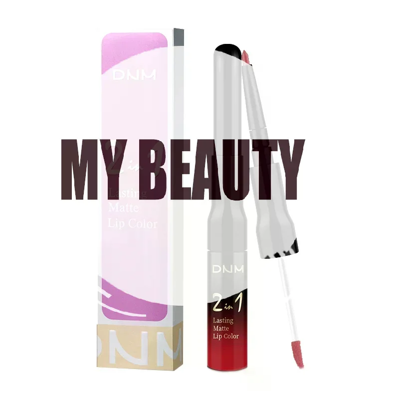 DNM 1Pcs Matte Lip Liner And Liquid Lipstick Set Women's Long-lasting Lipstick 24-hour Waterproof