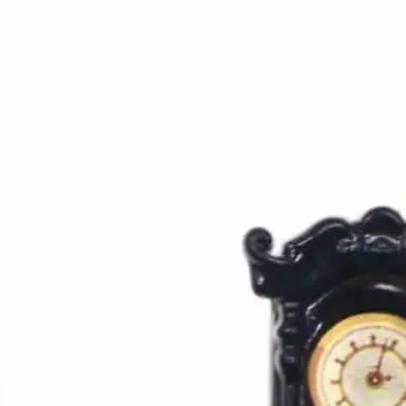 นาฬิกาติดผนังจำลองสไตล์วินเทจ ขนาด 1/12 สำหรับบ้านตุ๊กตา ของตกแต่งห้องนั่งเล่น ของเล่นบ้านตุ๊กตา อุปกรณ์ตกแต่งฉากจิ๋ว