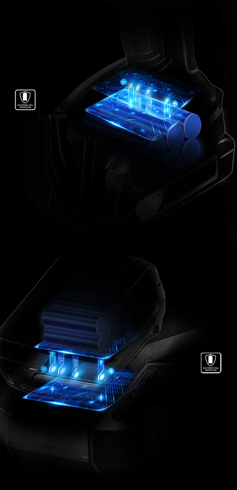 Conjunto de bateria para sistema profissional bosch, 18v bat610g bat609, substituição para bateria bosch 18v bat618 bat619 para bosch profissional