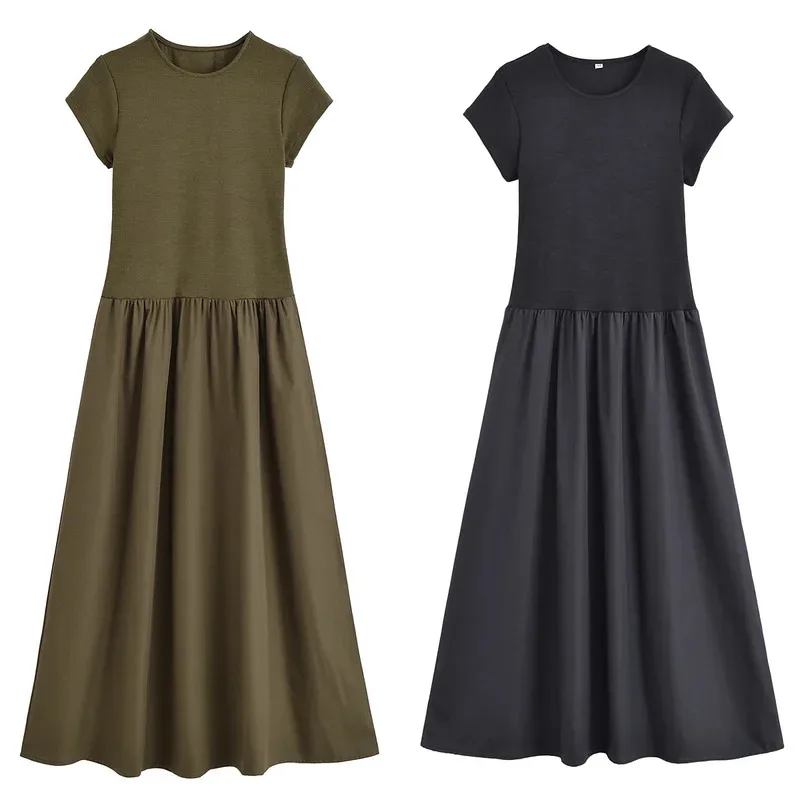 

Women's Sleeveless Black Long Dress Elegant Casual Retro Fashion Summer 2025 Party Khaki Vestidos