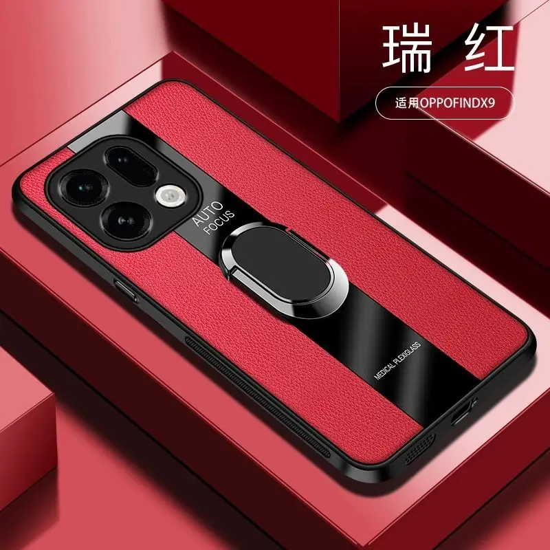 For OPPO Find X9 Pro Case Luxury leather Porsche bracket Cover For OPPO Find X9Pro Shockproof Bumper Funda