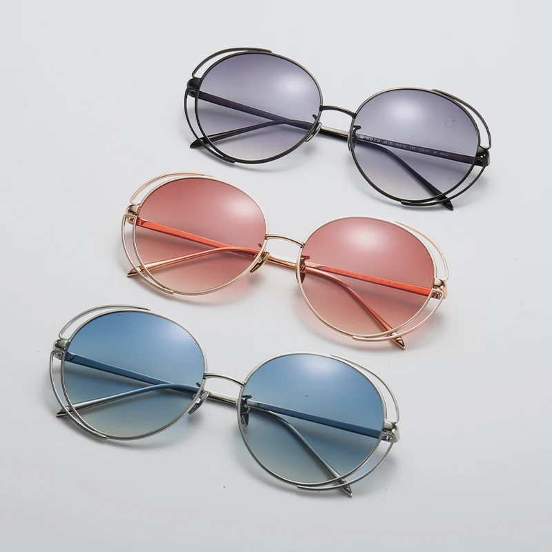 2023 Luxury Women Sunglasses Cat Eye Designer Colorful Sweet Sun Glasses Eyeglasses Car Driving UV Protect Korea Fashion