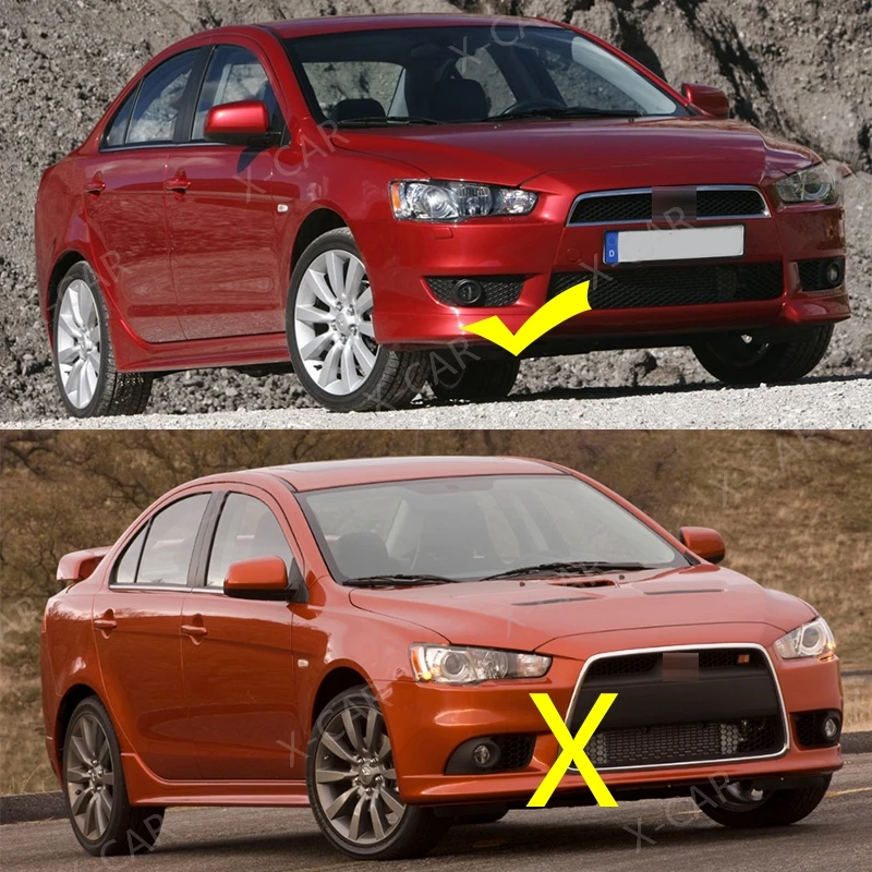 Front Bumper Fog Light Lamp Grille Cover Frame For Mitsubishi Lancer Lancer-ex 2008 2009 2010 2011 2012 2013 2014 Foglamp