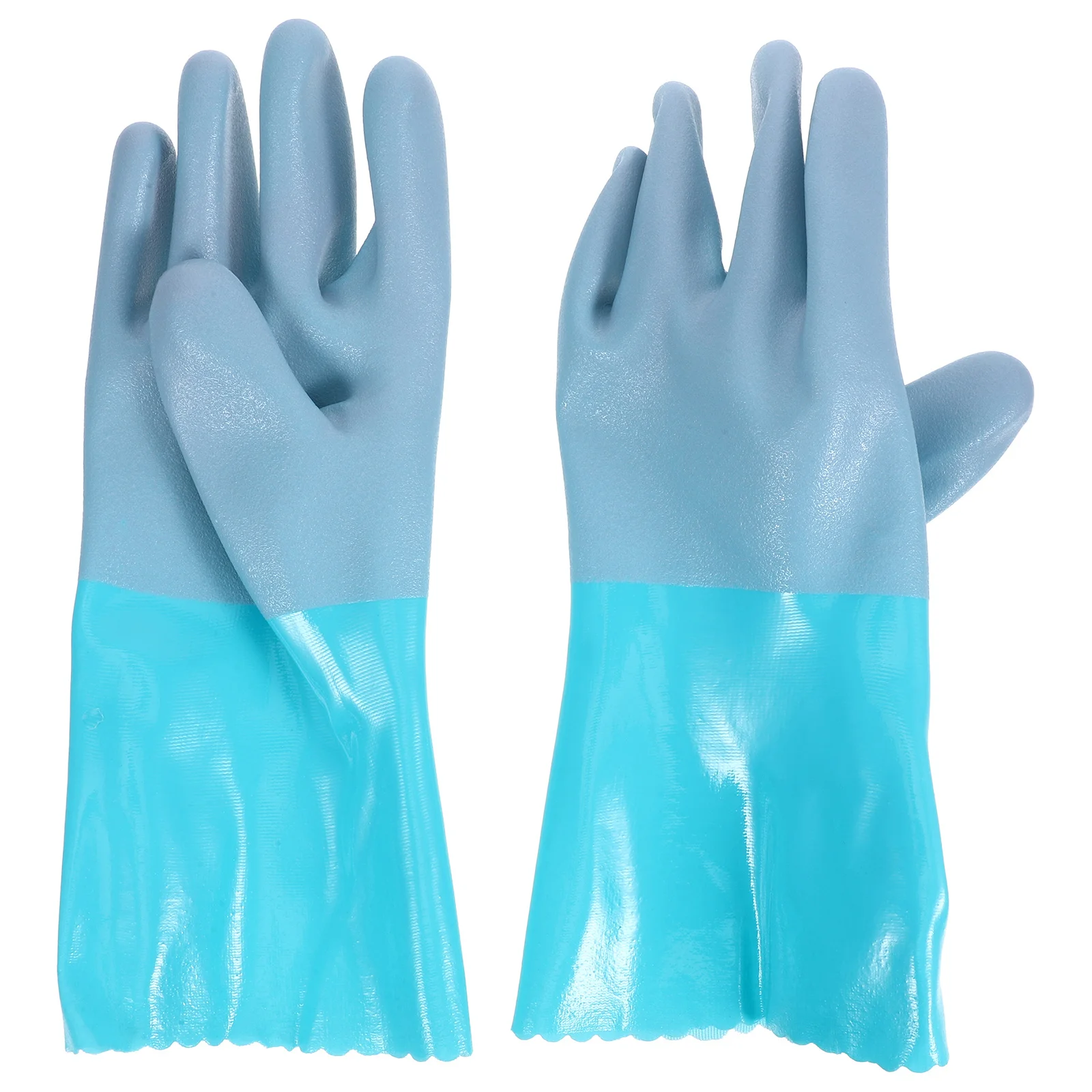 

1Pair Rubber Fish Cleaning Gloves Heavy Duty Cut Resistant Anti-Slip Gloves for Seafood Handling and Boat Work