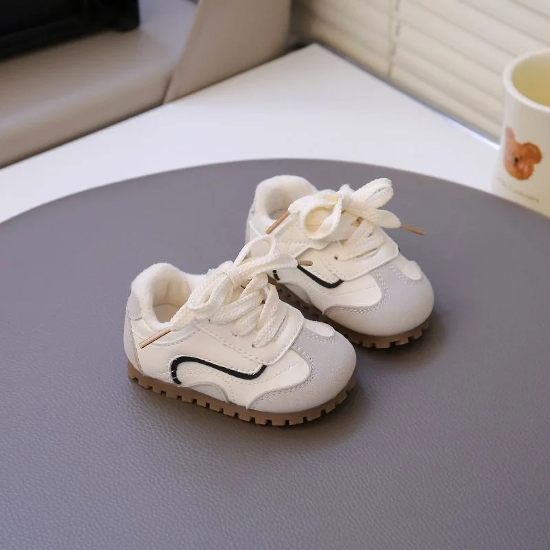 

Winter Kids Non Slip Soft Sole Learning Shoes Thermal Fleece Lined Infant Toddler Warm Cotton Shoes