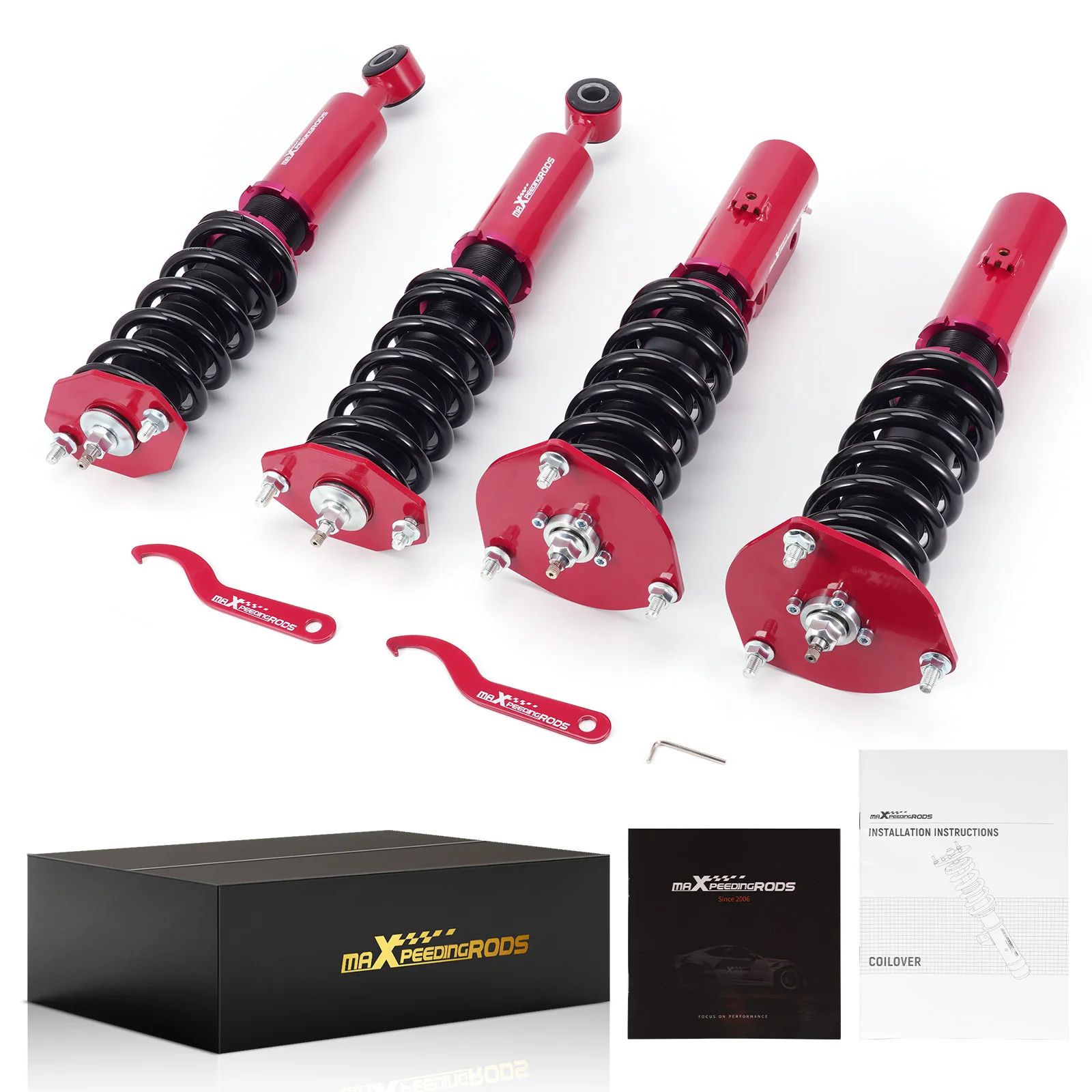 MaXpeedingrods Coilovers Shocks for Mitsubishi 3000GT AWD 1991-1999 (Z16A/Z15A) Coilovers Lowering Shock Absorbers