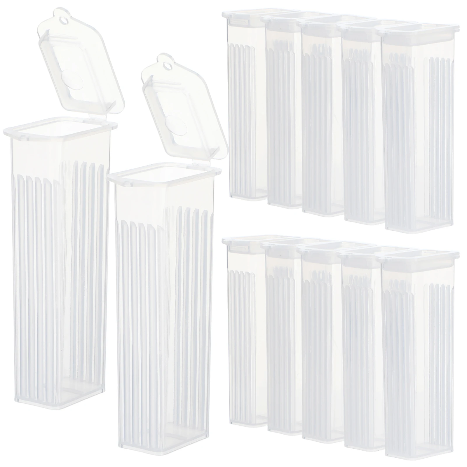 50 قطعة حاوية بلاستيكية منزلق للمجهر مع تصميم مشقوق كبير يحافظ على الشرائح بشكل منفصل مثالي للاستخدام في المختبر #6