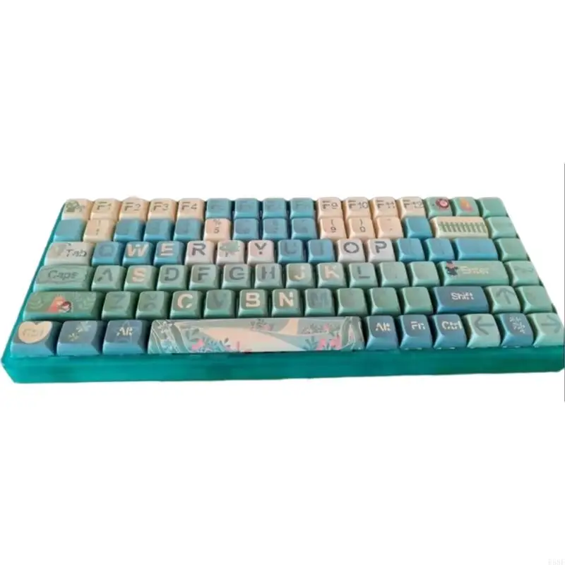 

R58F 127Keys Keycaps Set XDA Profile Dye Subbed Green Keycap for Mechanical Game Keyboards Keycap Diy Green