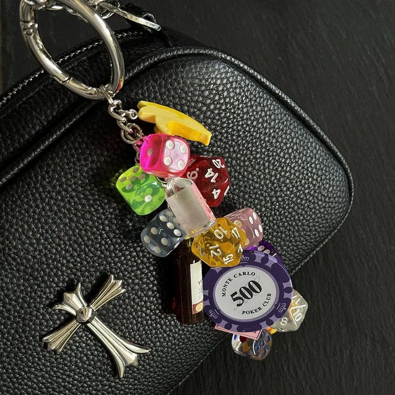 New Creative Style Wind Bag Pendant Lucky Dice Chips Are Very Popular Waist Pendant Bag Pendant Accessories Bag Accessories