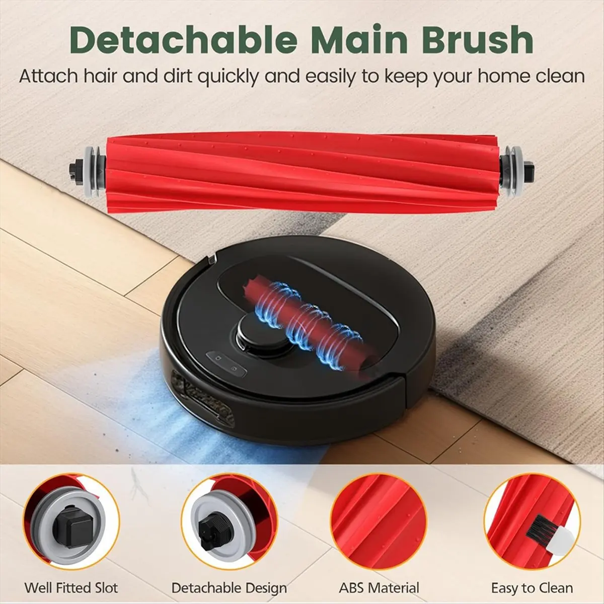 

A04V для робота-пылесоса Qrevo S/Qrevo Pro/Qrevo MaxV, аксессуары, запасные комплекты, основная боковая щетка, фильтр Hepa, ткань для швабры