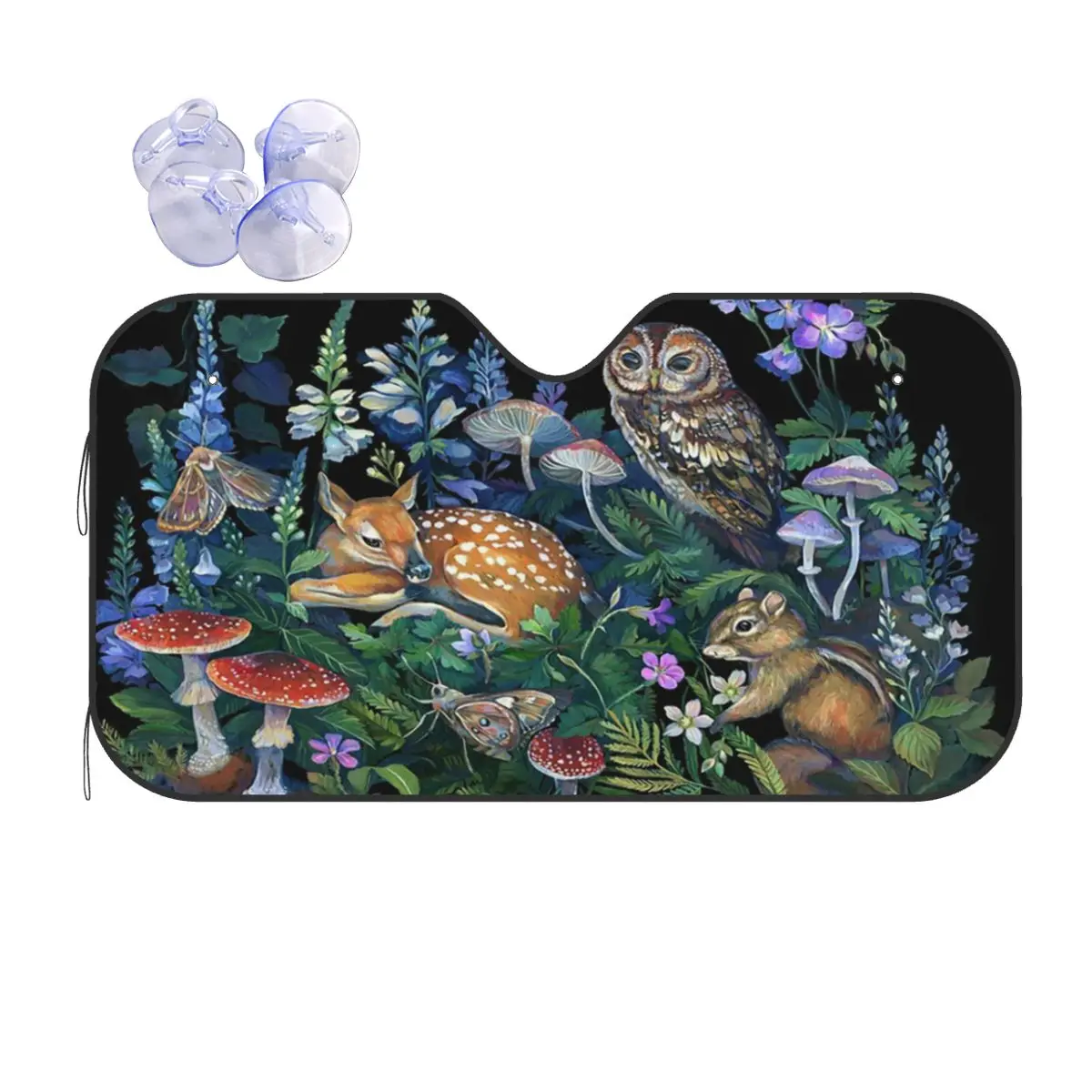 

Enchanted Forest Sunshade Windscreen Car Front Windshield Window Sun Visor Accessories Covers