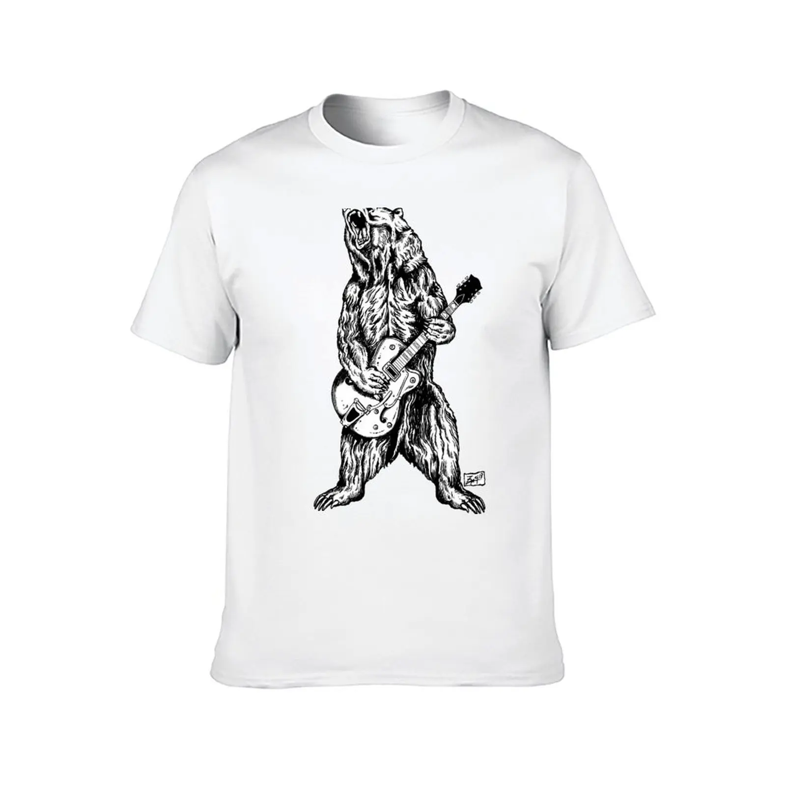 Bear Guitar T-Shirt g man t shirts for men mens graphic t shirts T-Shirt