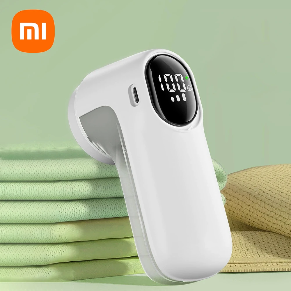 Xiaomi Fabric 면도기, LED 디스플레이가 포함된 충전식 린트 제거제, 3단 속도, 의류, 가구, 소파용 6잎 블레이드 면도기 ﻿