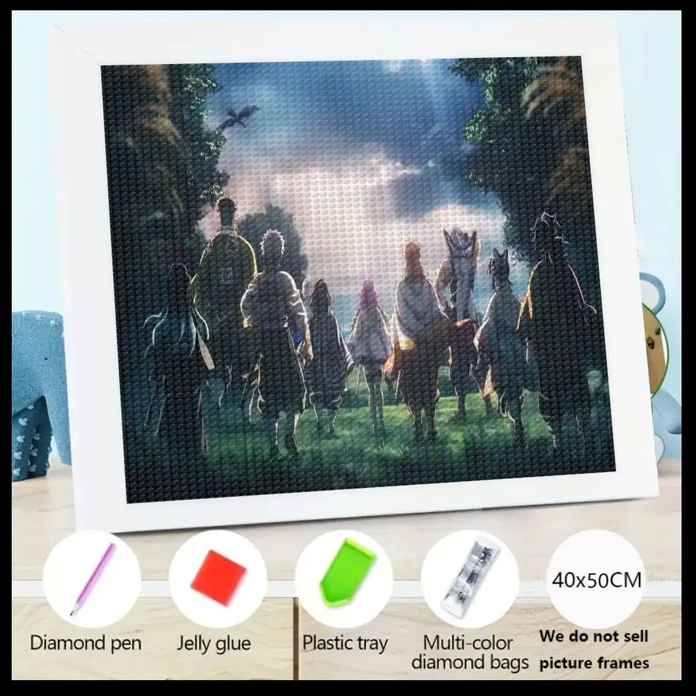 

40x50CM 5D Набор для алмазной живописи Группа Люди Сцена в виде лошади Вышивка крестиком DIY Художественное ремесло с алмазной ручкой, желейным клеем, пластиком Tr