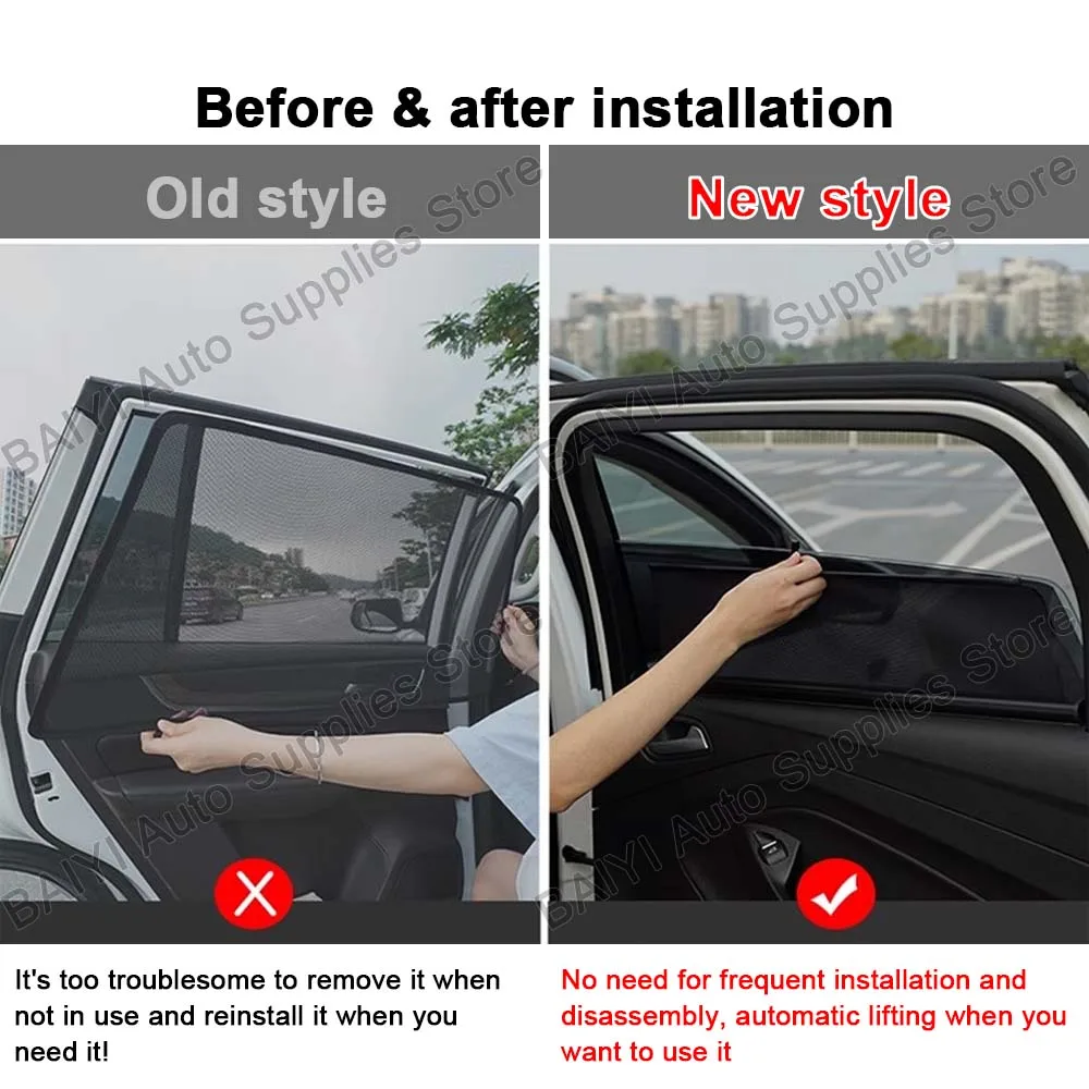 Automatic lifting window sunshade, For Audi A4L A4 standard shaft A4 travel version car,  sunshade Customized Car accessories