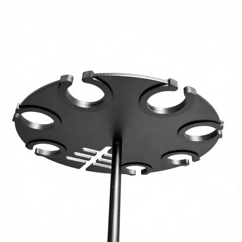 B50B-7 Slot Microphone Holder Microphone Storage Tray With Anti-Slip Ring And Cable Management Slot
