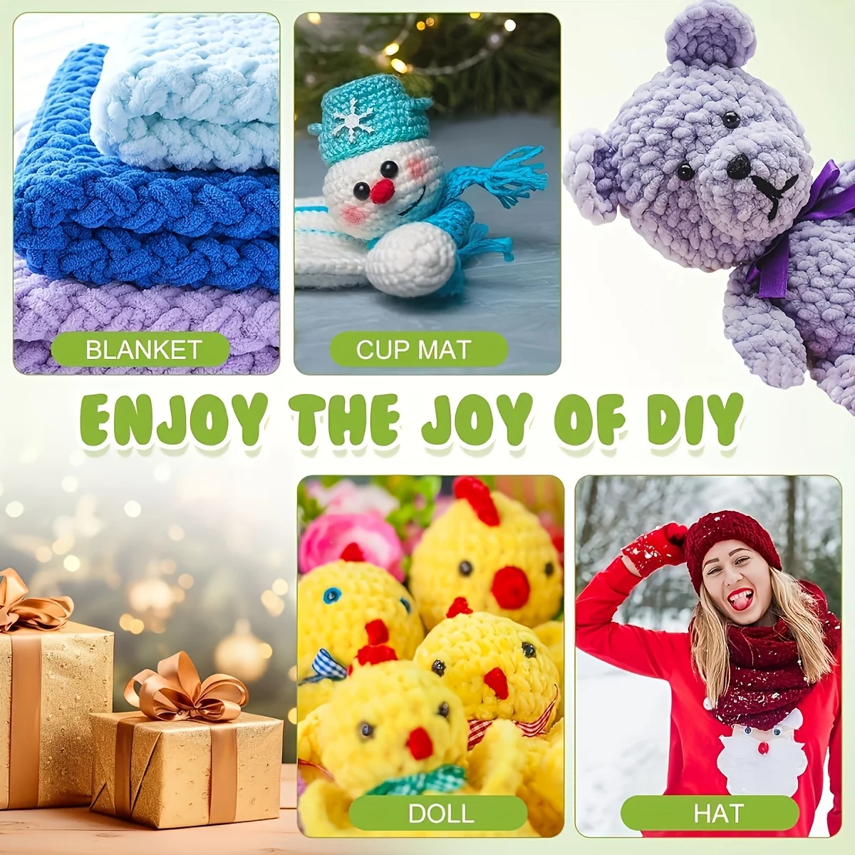 خيوط أكريليك ممتازة اقتصادية للغاية - 4 عبوات من خيوط أكريليك 50 جرام ذات 4 خيوط، بألوان زاهية وناعمة، هي خيار مثالي لـ