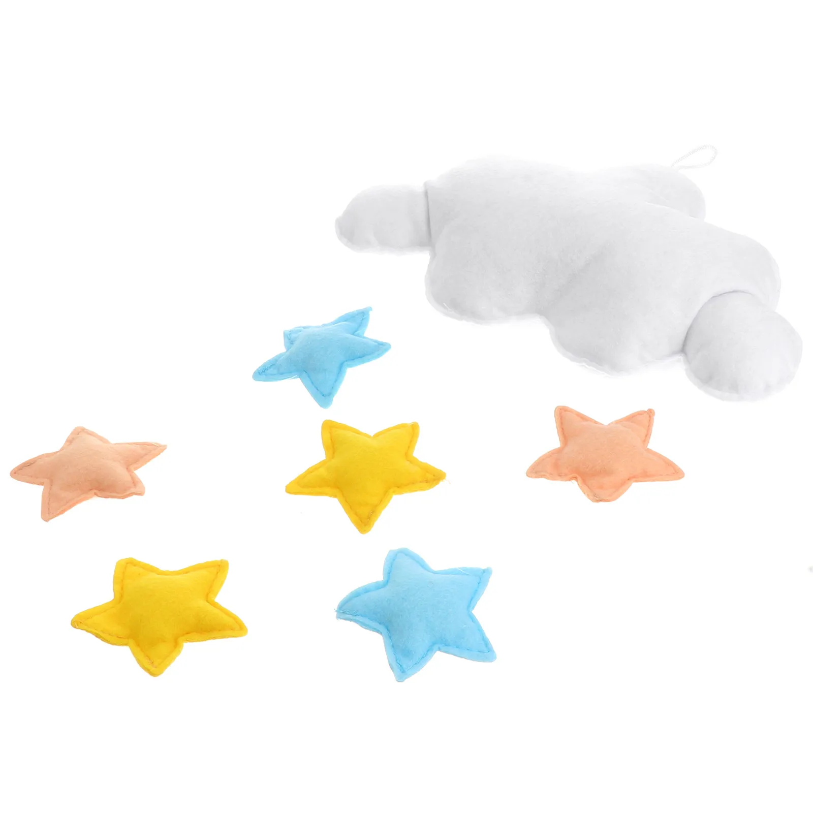 Lovely Cloud and Star Heart Hanging Decor Beautiful Soft Colors Easy to Wall Door Or Light Fixture Shower Nursery