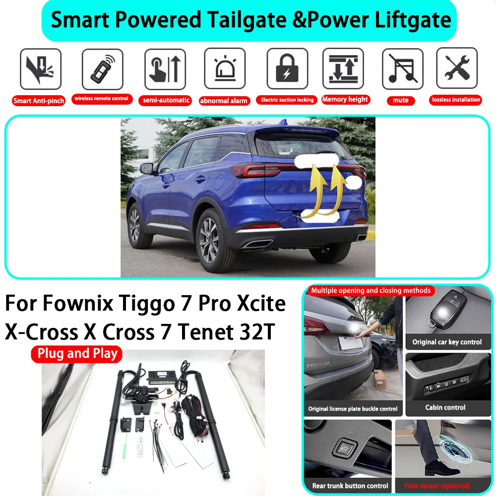 for Fownix Tiggo 7 Pro Xcite X-Cross X Cross 7 Tenet 32T OEM Smart Automatic Powered Tailgate Electric Power Tailgate Lift Kit